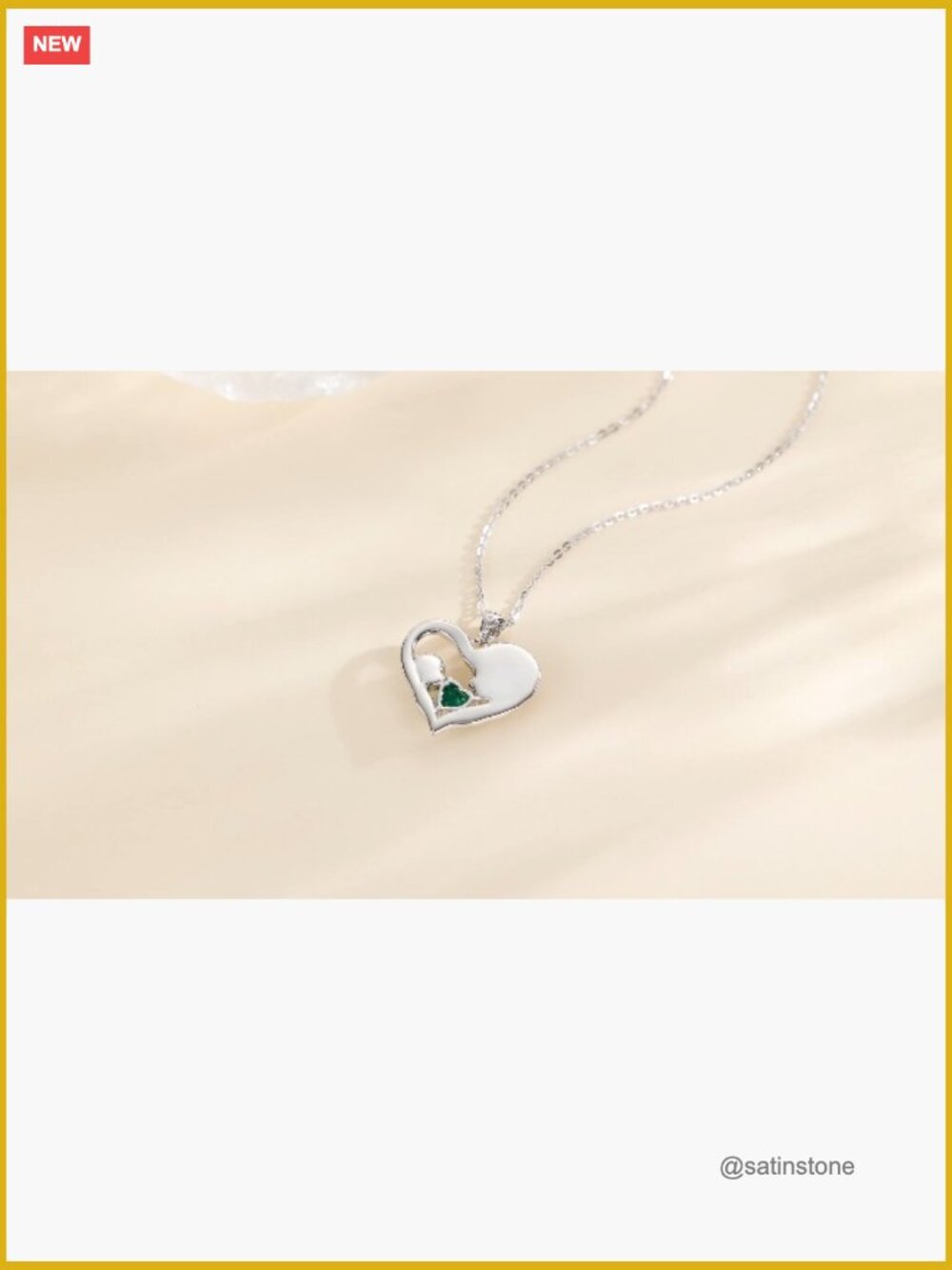 Sterling Silver Mom Birthstone Love Heart Pendant Necklace 18" - Picture 7 of 7
